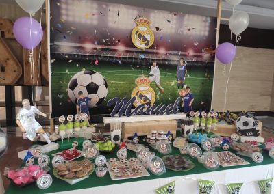 mesa dulce tematizada en el Real Madrid
