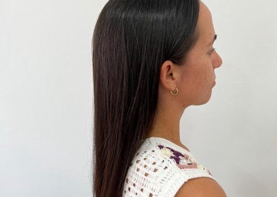 peinado liso para evento